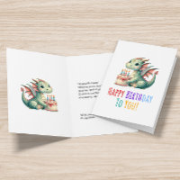 Tipografia Feliz Aniversário Dinossauro Fofo