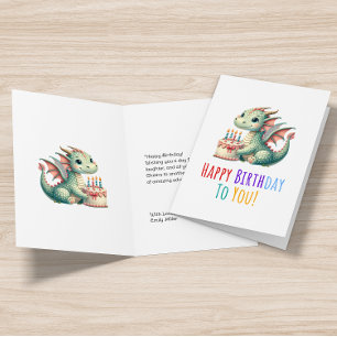 Anúncio Tipografia Feliz Aniversário Dinossauro Fofo