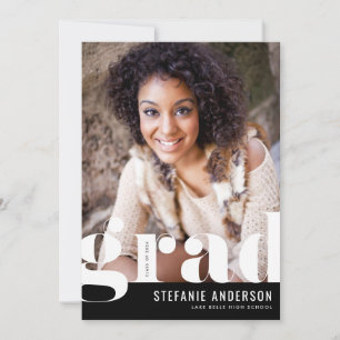 Anúncio Tipografia Negra Moderna para Foto de Formatura