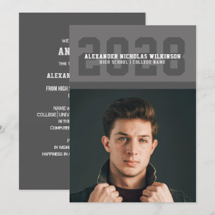 Anúncio Tipografia Negrito Esportivo Moderno Foto Graduaçã