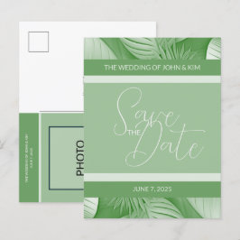 Anúncio Tropical Salve o Cartão postal de aviso de data de
