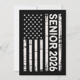 Anúncio Turma de Formatura de 2026 Patriótica Americana Ba