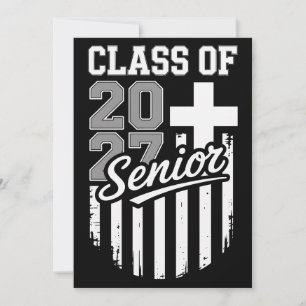 Anúncio Turma de Formatura de 2027 Bandeira Cristã America