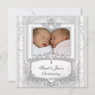 Anúncio Twin Baby Girl ou Boy Christening Baptism White