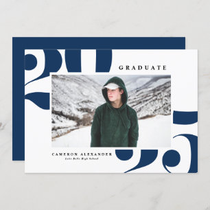 Anúncio Typografia Azul-marinho 2024 Foto Graduação