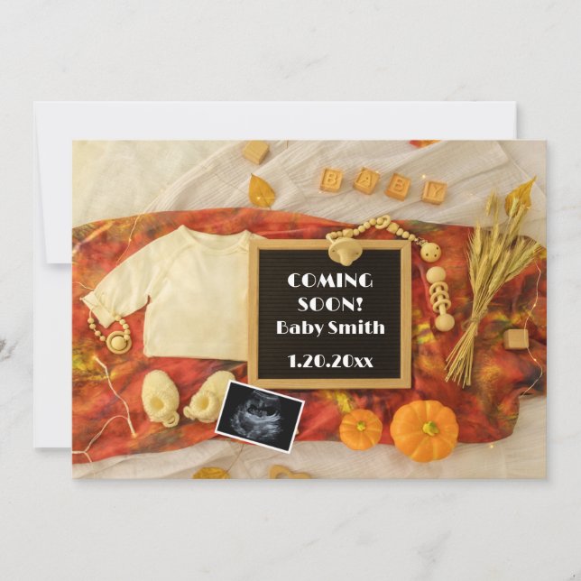 Anúncio Ultrassom Pumpkin Fall - Letra conselho Gravidez (Frente)