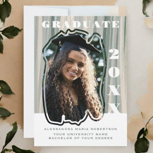 Anúncio Um formando branco de sábado verde bege