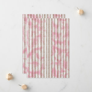 Anúncio um fundo listrado rosa e branco