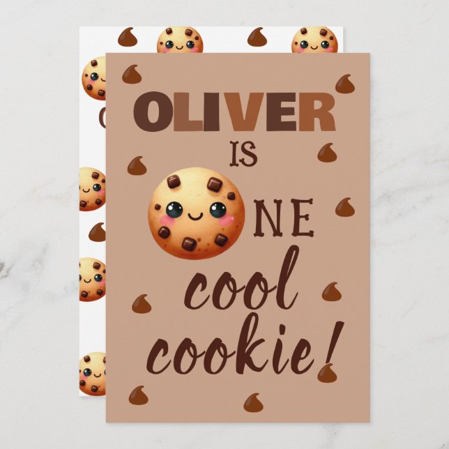 Anúncio Um primeiro aniversario de cookies Legal (Frente/Verso)