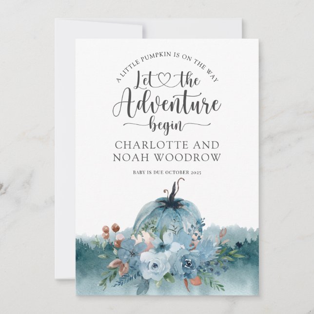 Anúncio Uma Pequena Abóbora Está A Caminho Da Gravidez (Frente)