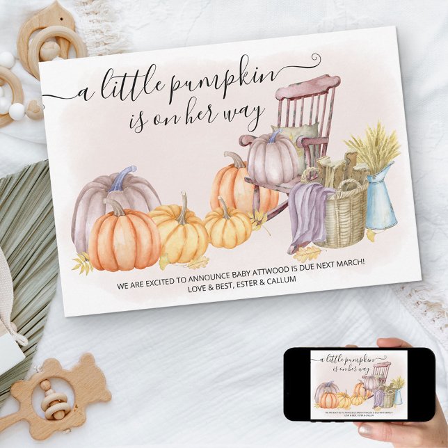 Anúncio Uma Pequena Gravidez Rústica Da Pumpkin (Criador carregado)