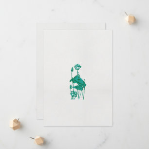 Anúncio uma pintura de uma flor e um peixe sobre um fundo 