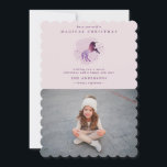 Anúncio unicórnio mágico roxo e fofo<br><div class="desc">Adicione um toque de fantasia colorida às celebrações de aniversário com este design divertido. Com um unicórnio roxo com estrelas e fundo de galáxia,  este design bonito será um favorito para todas as idades. Parte de uma coleção.</div>