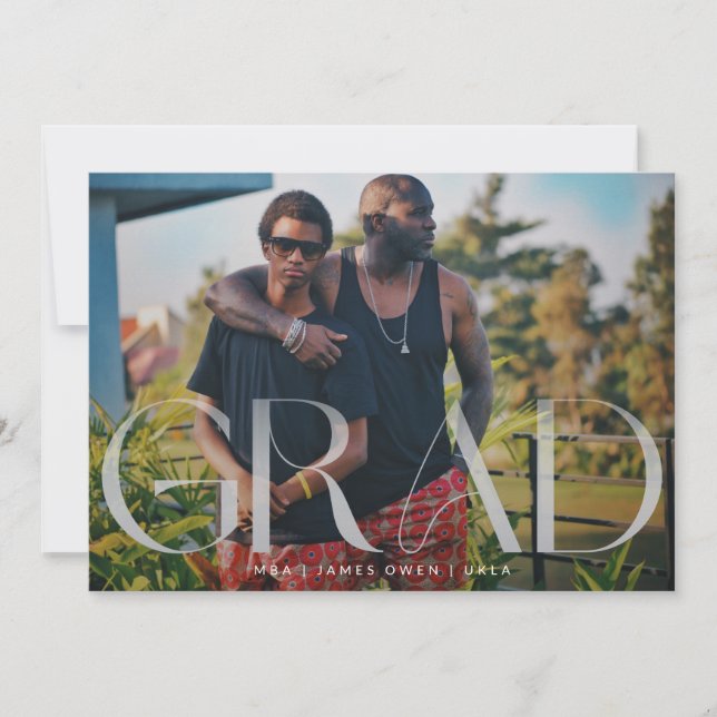 Anúncio Unidade de Foto Moderna de Formando Branco Fade (Frente)