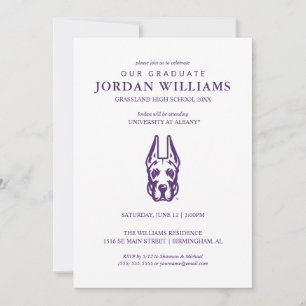 Anúncio Universidade de Albany Great Dane Mascot Head