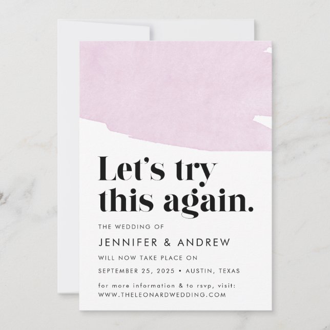 Anúncio Vamos Tente Este Adiamento De Casamento Roxo Novam (Frente)