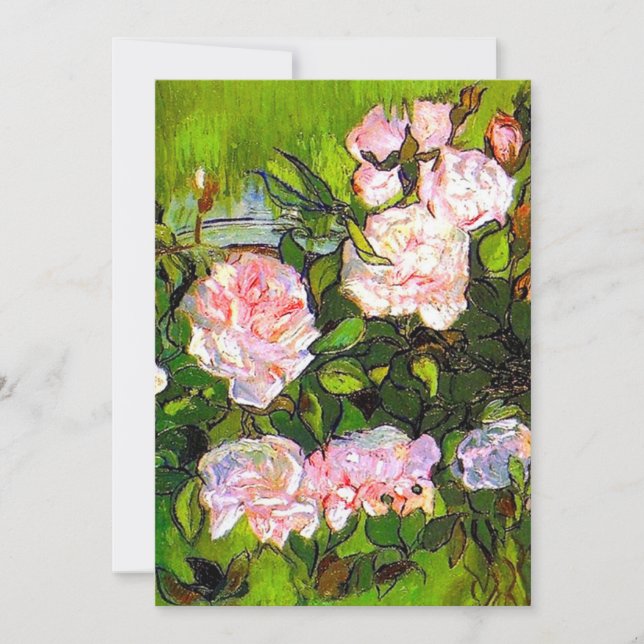 Anúncio Van Gogh ainda vive com rosas rosa (Frente)