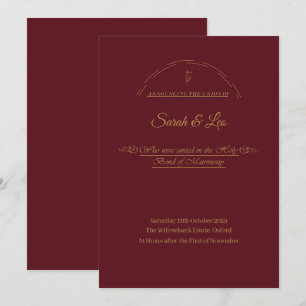 Anúncio VerAlion   Casamento Formal Burgundy e Dourado