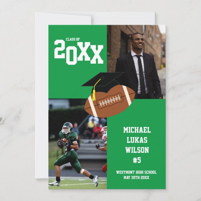 Anúncio Verde sobre Graduação de Futebol (Frente)