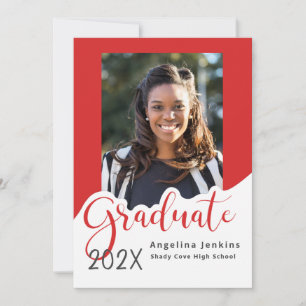 Anúncio Vermelho de Foto de Graduado