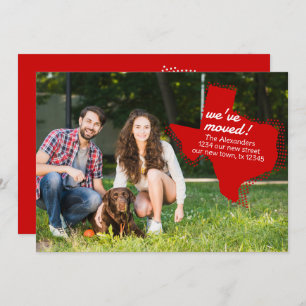 Anúncio Vermelho que nos movemos - Texas pontilhado movend