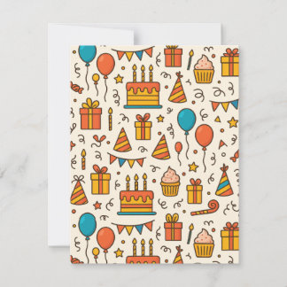 Anúncio Vibrant Birthday Party Seamless Pattern