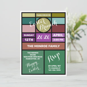 Anúncio Vidro manchado, Brunch Páscoa