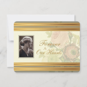 Anúncio Vintage Buquê com quadro fotográfico Memorial Serv