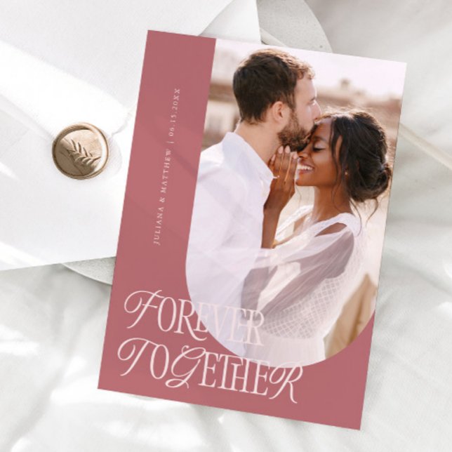 Anúncio Vintage Elegance Pink Casado para Sempre (Criador carregado)