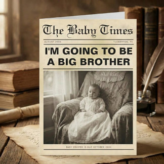 Anúncio vintage gold Newspaper Pregnancy Announcement