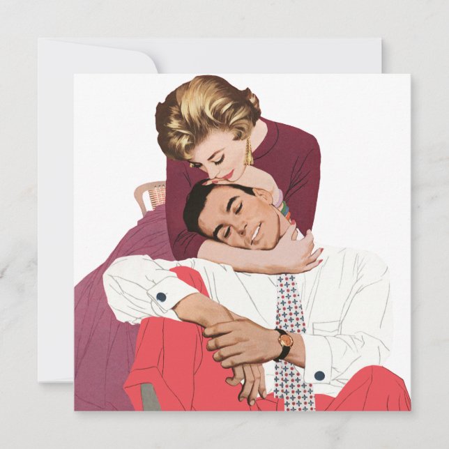 Anúncio Vintage Love and Romance, Newlyweds em rosa (Frente)