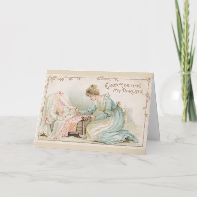 Anúncio Vintage Mãe e Novo Bebê, (Frente)