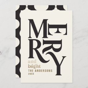 Anúncio Vintage moderna retro Chritsmas - ouro negro