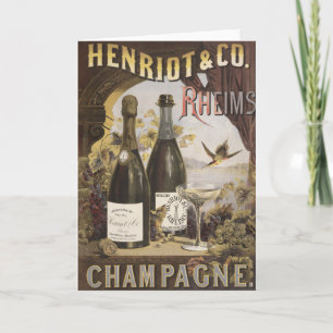 Anúncio Vintage Para Champanhe Henriot & Co. Rheim
