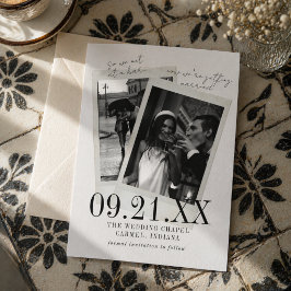 Anúncio Vintage Photo Hand Written Script Save the Date
