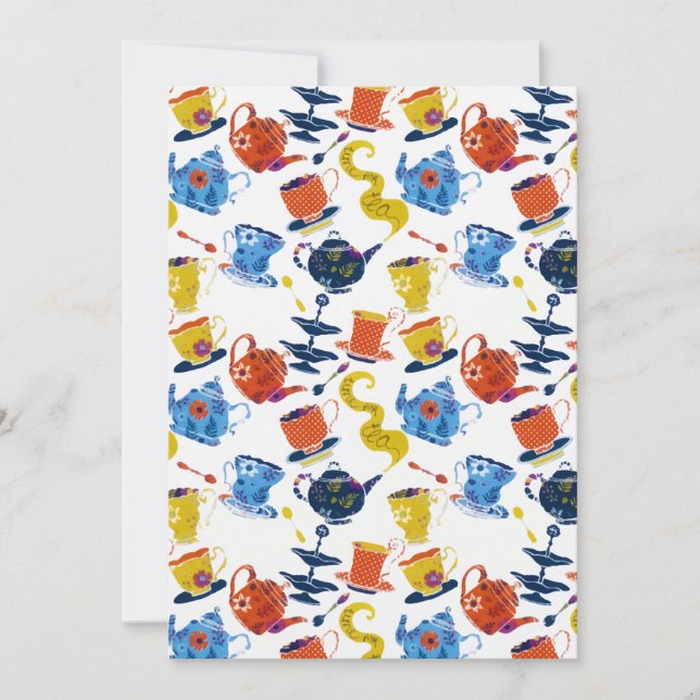 Anúncio Vintage Retro Winter Whimsic Tea Party (Frente)