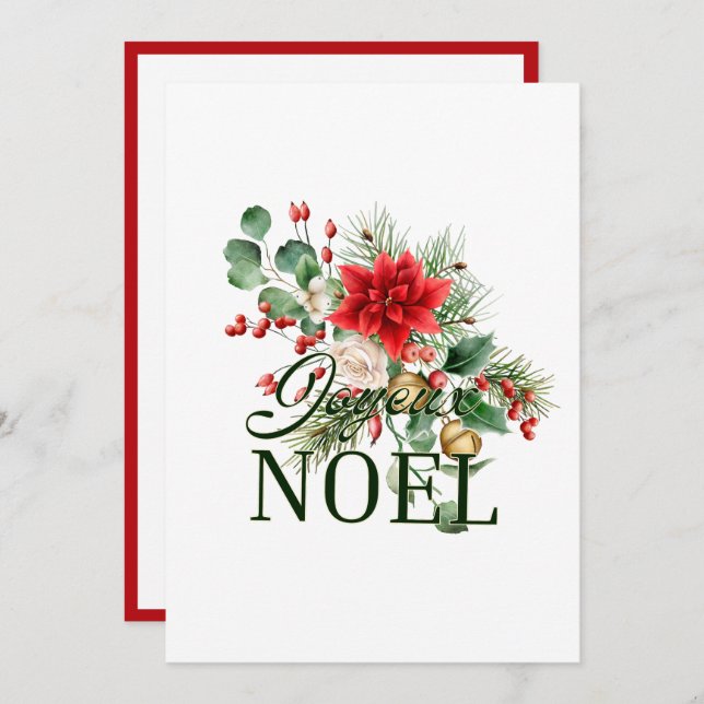 Anúncio Vintage Rustic French Joyeux Noel (Frente/Verso)