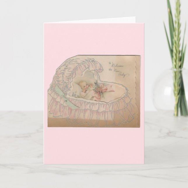 Anúncio Vintage Welcome New Baby (Frente)