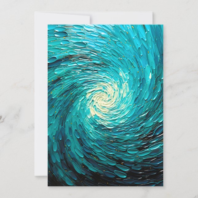 Anúncio Vórtice Abstrato de Oceano Turquesa (Frente)