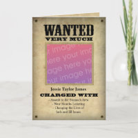 Wanted Very Much New Baby Announcement