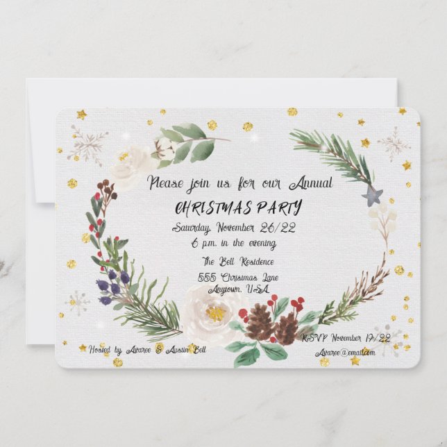 Anúncio Watercolor do Partido Natal (Frente)