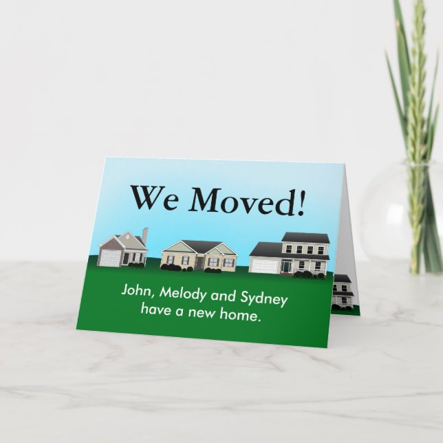 Anúncio We Moved Change of Address Cards (Frente)