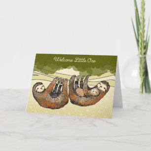 Anúncio Welcome Little One - Sloths with Baby - New Baby