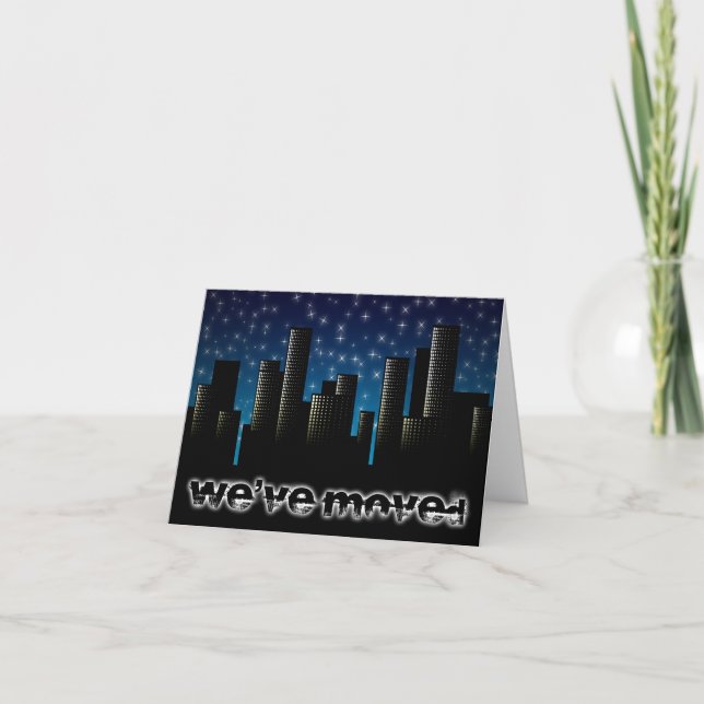 Anúncio we've moved announcement : cityscape (Frente)