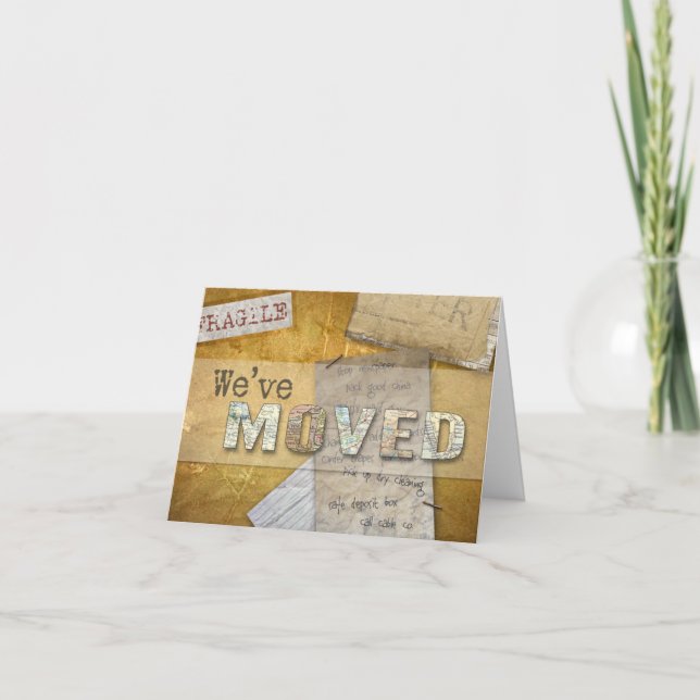 Anúncio "We've Moved" change of address notecard (Frente)