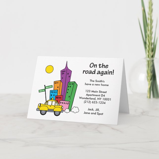 Anúncio We've Moved Cityscape Card - Horizontal (Frente)