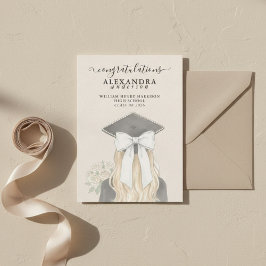 Anúncio Whimsical Calligraphy Graduation Bow Photo