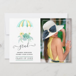 Anúncio Whimsical Succulents Parachute Graduação