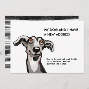 Anúncio Whippet e eu nos mudamos, Flat Announment Card