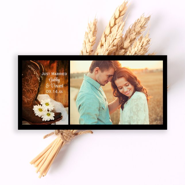 Anúncio White Daisies Cowboy Boots Recem casados Ocidental (Criador carregado)